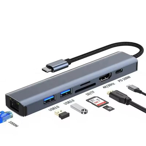 Peapolet 7-in-1 Desktop Adapter Hub