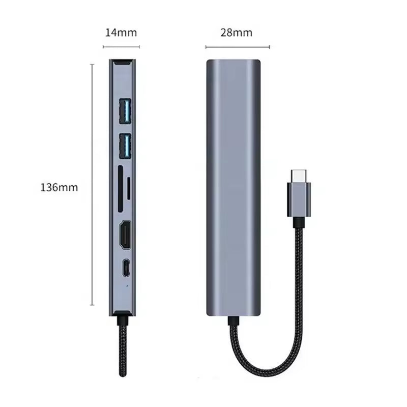 Peapolet 7-in-1 Desktop Adapter Hub
