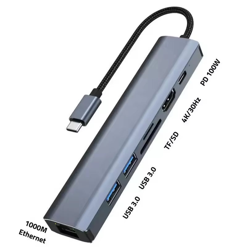Peapolet 7-in-1 Desktop Adapter Hub